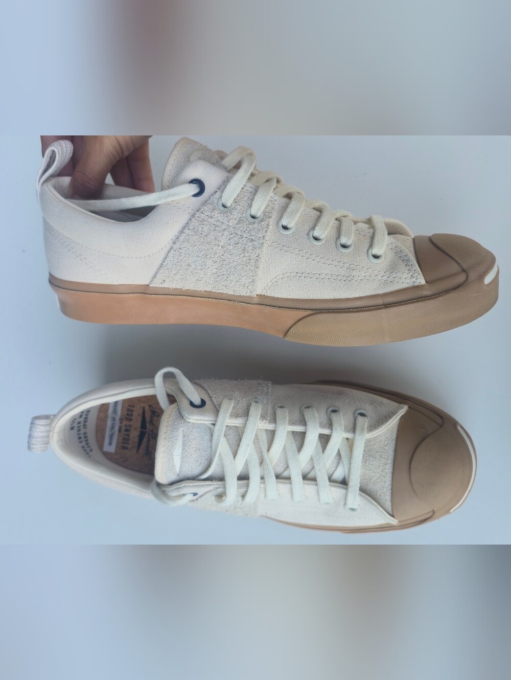 Todd Snyder x Converse Jack Purcell Men’s Size 8.5 Egret/Cream Gum Sole - Picture 8 of 8
